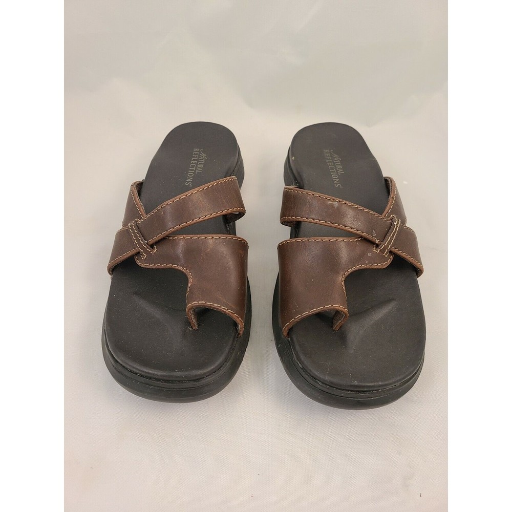Natural Reflections Womens Brown Sandals Size 6